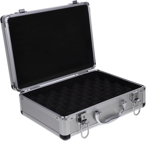 Maletín de Aluminio Plateado de 12.5 Pulgadas con Cerradura para Viajes y Uso Profesional, Estuche Rígido de Metal con Espuma para Viajeros y Artesanos - Product Image 3