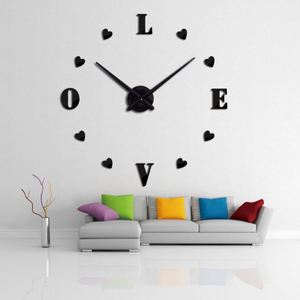 Horloge murale numérique moderne en acrylique, sans cadre, silencieuse, style nordique, pour la décoration de la maison, du salon, de la chambre, autocollants miroir muraux - Product Image 2