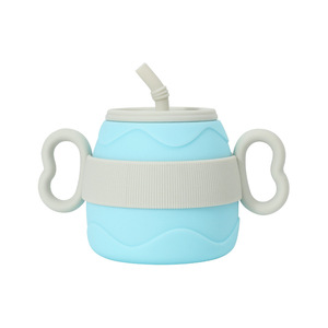 Gobelet multifonctionnel en silicone sans BPA, nouveau design, qualité alimentaire, pour bébés et tout-petits, pliable, pour boissons et collations, accessoires pour bébés - Product Image 4