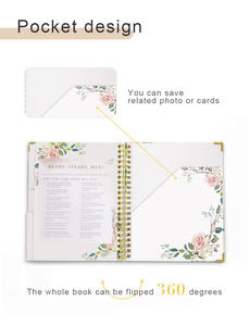 Carnets personnalisés avec impression par transfert, dorure or rose, organisateur à spirale, couverture rigide, journal de mariage, agenda, carnet de notes, planificateur - Product Image 5