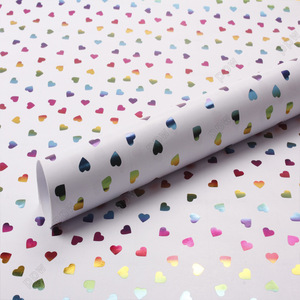 SY Hot Sale Manufacturer Wholesale 50*70cm 80g Art Paper Custom Printing Korean Style Flower Rose Wrapping Packaging Roll Paper