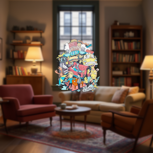 T-shirt iconica Friends unisex per adulti, stampa grafica grande, girocollo, manica corta, stampa digitale - Product Image 1