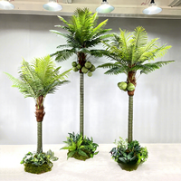 Palmier artificiel en plastique en pot, décoration de paysage tropical, verdure 100cm-200cm, accessoires de photographie extérieure pour mariage