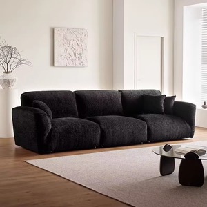Canapé Droit Style Mid-Century Rand en Tissu Haut de Gamme Amovible et Lavable, Style Italien Rétro pour Salon, Adapté aux Petits et Grands Espaces - Product Image 2