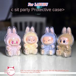 Étui de protection pour LABUBU Monsters Macaron, présentoir en acrylique, accessoires de protection avec étui debout blanc, transparent - Product Image 2