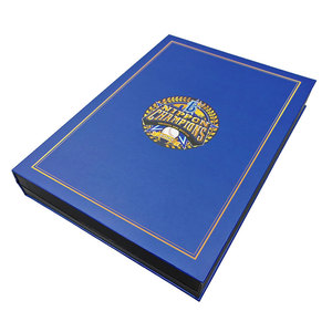 Bán buôn tùy chỉnh màu xanh cuốn sách hình hộp với logo + EVA khay bên trong thân thiện với môi trường tái chế các tông hộp màu - Product Image 4