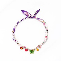 Collier pendentif tendance 2025 en acier inoxydable avec breloques fleurs et coquillages colorés pour femme