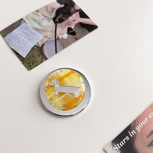 Soporte Adhesivo para Teléfono Móvil, Estilo Coreano, con Pedrería, Color Sólido, con Anillo Retráctil Redondo con Diseño de Dachshund - Product Image 6
