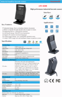 Pemindai kode Qr AW-8208 Desktop bebas genggam 2D pemindai kode Qr Supermarket