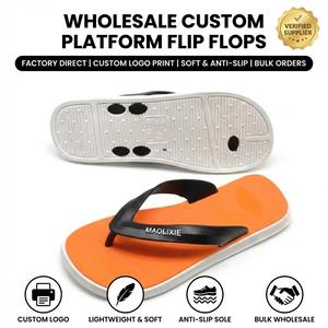 Sandalias de Playa de Verano Antideslizantes y Suaves con Plataforma y Logotipo Personalizado al por Mayor, Nuevo Modelo, Directo de Fábrica, Unisex - Product Image 1