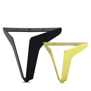 Furniture Leg Steel Matte Black Titanium Heavy Duty Cabinet Support Minimalist Design B003 - Product Image 1