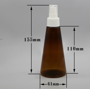 2025 Bouteille en plastique conique PET 160ml personnalisable avec bouchon à vis Emballage d'essai OEM pour lotion alimentaire avec joint d'impression de logo - Product Image 4