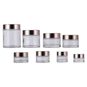 Empty Clear Skin Care Cream Glass Jars 30g Glass Jars Wholesale Accept Customization