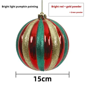 15cm Glossy Pumpkin Plastic <b>Light</b> Luxury Christmas Ball Christmas Decorations <b>Tree</b> Hanging Ornaments - Product Image 6