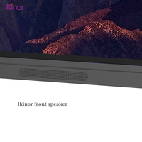 Harga Smart TV Pabrik V100 4K Android 12 Bersertifikat CE Papan Digital Smart Board Panel Interaktif Datar 65 Inci dengan Kamera