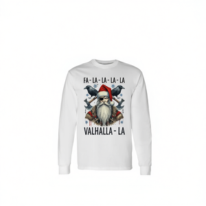 Camiseta de manga larga Fa La La Valhalla Odin Santa Viking Christmas Norse Nordic - Product Image 2