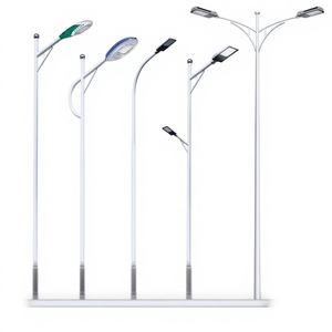 Poste de Alumbrado Público de Acero de Doble Brazo con Interruptor Inteligente con Control por Aplicación, Garantía de 10 Años para Uso en Carreteras - Product Image 1