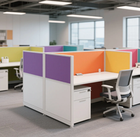 Cabine de travail moderne de style industriel pour 2, 4, 6, 8 personnes Bureau pliable en bois du fournisseur de meubles d'usine