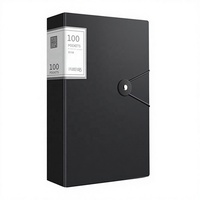 Carpeta Organizadora de Documentos Transparente A4, 100 Bolsillos, Carpeta Vertical con Ventana para Archivo de Oficina