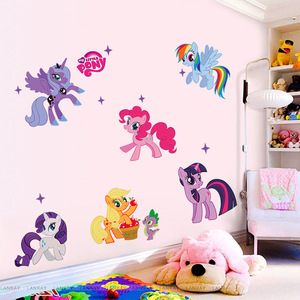 Pegatina de Pared de Pony de Dibujos Animados ZY1425, Decoración Impermeable de PVC para Habitaciones Infantiles - Product Image 3