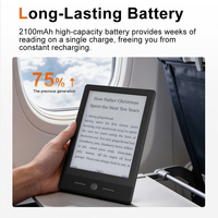 Tablette E Ink E605 6 pouces, appareil de lecture Android, écran papier, éclairage frontal de lecture, stockage sur carte SD, longue autonomie, légère