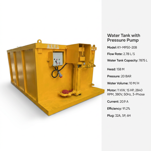 Bomba de Refuerzo para Filtración de Agua Confiable de 11KW 380V con Panel de Control del Motor y Manómetro, Productividad de 2.78 L/s - Product Image 1
