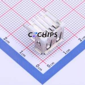 912-212A101CD10200 USB Connector Bent Lead Through Hole Connector Type-A USB 2.0 Female Right Angle Insert - Product Image 2