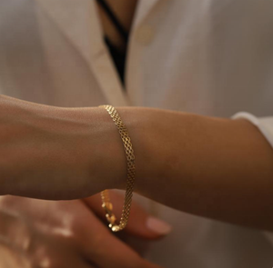 Cadeau pour femme Surface brillante Accessoires pour femme Bracelets à maillons en chaîne Bismarck Chaîne épaisse à chevrons - Product Image 5