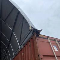Mur d'extrémité pour abri de conteneur à structure simple avec panneau de fermeture de porte pour le stockage d'équipements