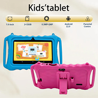 Nouvelle tablette enfant 7 pouces Android avec support pivotant, 2 Go RAM, 32 Go ROM, processeur MTK Quad Core 1,2 GHz, partage d'écran, Wi-Fi, GSM, GPS, longue autonomie