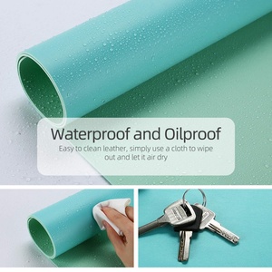 Tapis de bureau imperméable personnalisable, tapis de protection pour ordinateur portable en cuir PU, grand tapis de souris en PU pour clavier et souris - Product Image 6