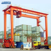 Grue RTG 20 tonnes 25 tonnes 30 tonnes utilisation de port pneu en caoutchouc conteneur ascenseur portique grue à cheval transporteur