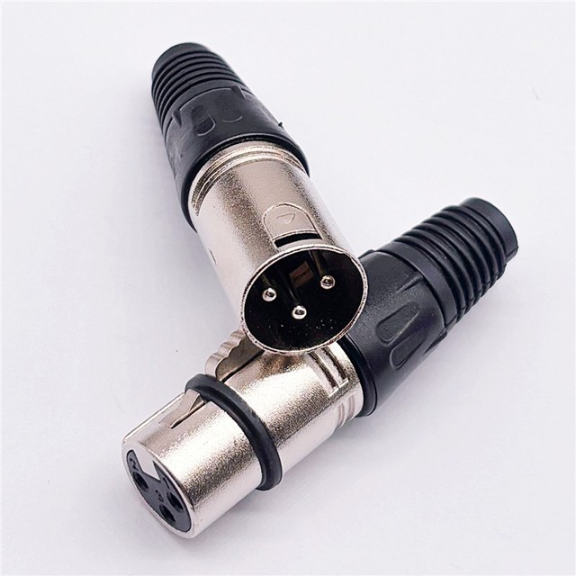 Three-Core Xlr Microphone Connector Plug 3-Core Male to Female Lithium Battery Other Connectors Category