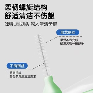 Haier's Hainuo braces brush promotes oral health, corrects gaps between teeth with its L-shaped <b>nylon</b> brush head, and deeply - Product Image 4