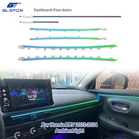 Für Honda ZRV /HR-V 2022-2024 Glefon 64 Farben App-Steuerung 12V 3-5W Auto-Innenraum-Ambientebeleuchtungs-Set Plug-and-Play Atmosphärenlampe