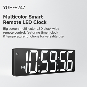 Đồng hồ hẹn giờ treo tường LED kỹ thuật số lớn với 18 chế độ màu RGB, đếm ngược/lên đến 99 giờ và điều khiển từ xa hồng ngoại đầy đủ chức năng - Product Image 4