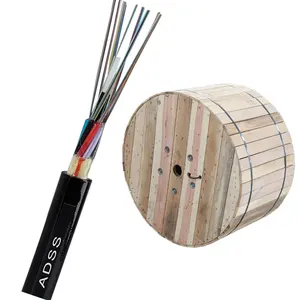 OEM/ODM fiber optic cable outdoor 28 48 core adss span 100m fiber optic cable