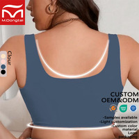 Soutien-gorge de sport push-up respirant à couvrance profonde, grande taille, pour femmes rondes, haute élasticité, dissimule les graisses du dos, lingerie sexy, sans armatures, couleur unie, best-seller