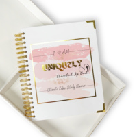A5 femmes en gros auto-soins quotidien personnalisé impression planificateur Bible étude planificateur bloc-notes journal de prière cahier avec coffret ensemble