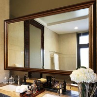 Miroir mural rectangulaire décoratif vintage pour la décoration de la maison avec cadre PS pour la chambre à coucher et la salle à manger