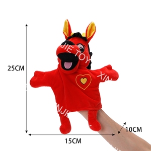 Muñeco de peluche de lobo negro para padres e hijos, juguete de felpa personalizado de boca abierta con dibujos animados - Product Image 6