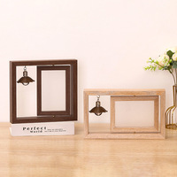 Cadre photo commémoratif pour animaux de compagnie en bois, rotatif double face, 6 pouces/7 pouces, avec support lumineux, orientation verticale/horizontale