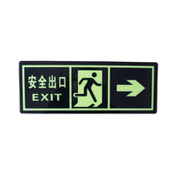 Autocollant de panneau d'étiquettes pour passage Hot-selling Signal d'avertissement photoluminescent auto-adhésif Luminous Safety Exit Plastic WJ