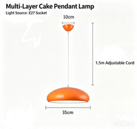 Luminaire suspendu moderne italien Boyid, style nordique en fer, E27, minimaliste, orange, blanc chaud 4000k, pour restaurant, bar, café, bureau