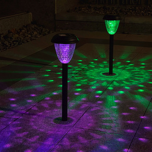 Lampes solaires de jardin à LED, changeantes de couleur, étanches, pour allée extérieure, patio, décoration de jardin - Product Image 1