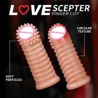 Leistungsstarker Wasserdichter Silikon-Vibrator für Frauen Mini Vibrierender Finger-Sleeve Sexspielzeug Massagegerät LM-E714