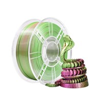Filament PLA Multicolore Standard Éblouissant - Effet Soie Brillante Double/Triple Couleur, Diamètre 1,75 mm, Support PVA pour Créations Artistiques