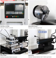 Largeur de lit de 400 mm |   Axe de graissage |   Alésage standard du brocheur de 80 mm |   Tour CNC à lit plat à haute stabilité de coupe CAK6150V/1500