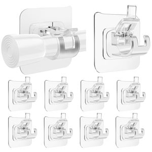 Pas de perceuse tringle à rideau crochet tringle à rideau support de pince tenture murale support adhésif porte rideau télescopique tige crochet pour salle de bain - Product Image 2