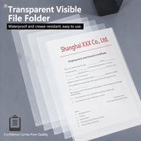 Carpeta transparente en forma de L, organizador de documentos A4, funda para archivos extra gruesa